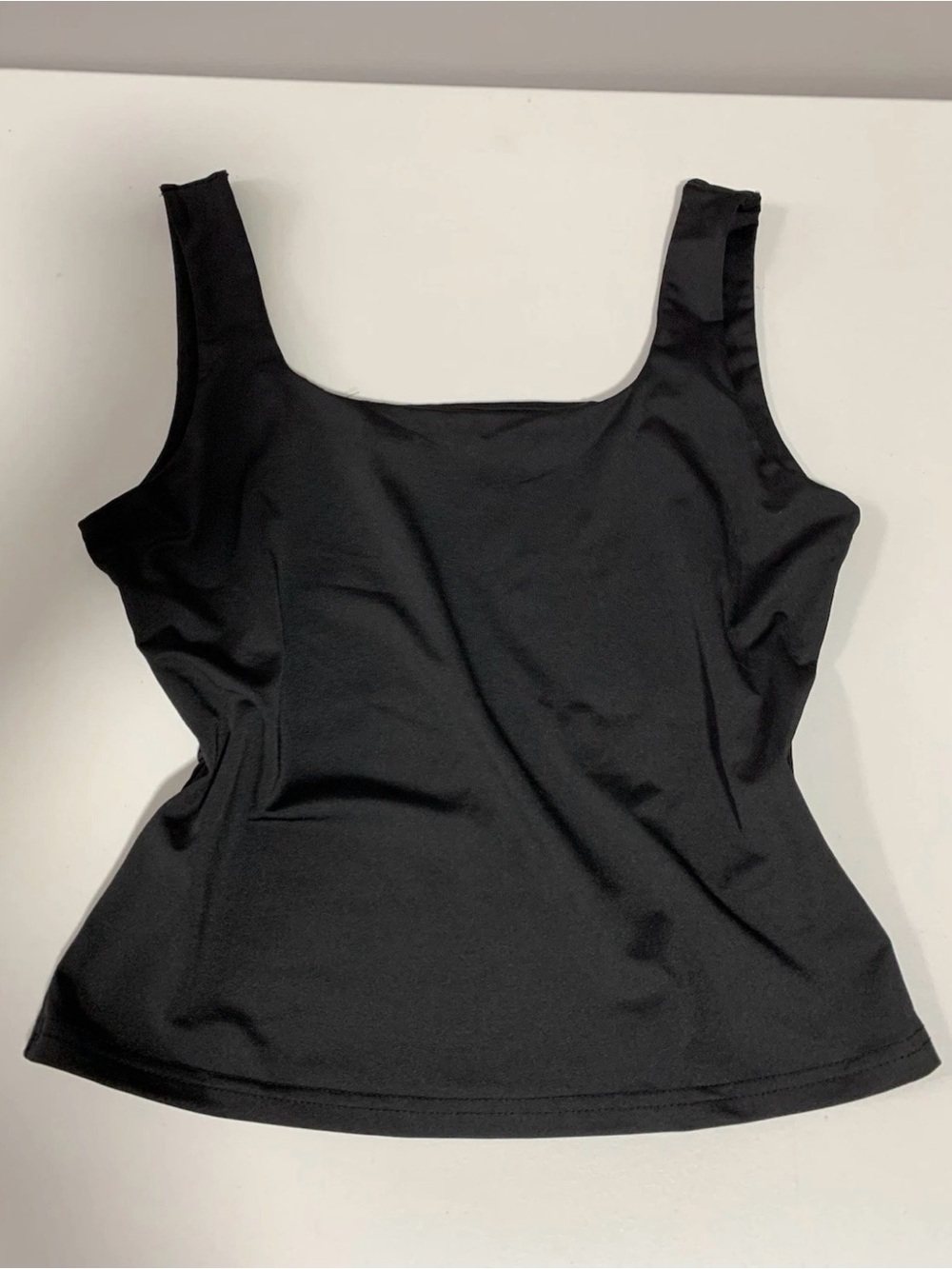 SHEIN Women's Large Black Square Neck Lined Sleeveless
Tank 426